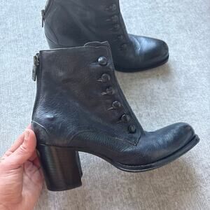 Jo Ghost 3082 Black Leather Ankle Boots